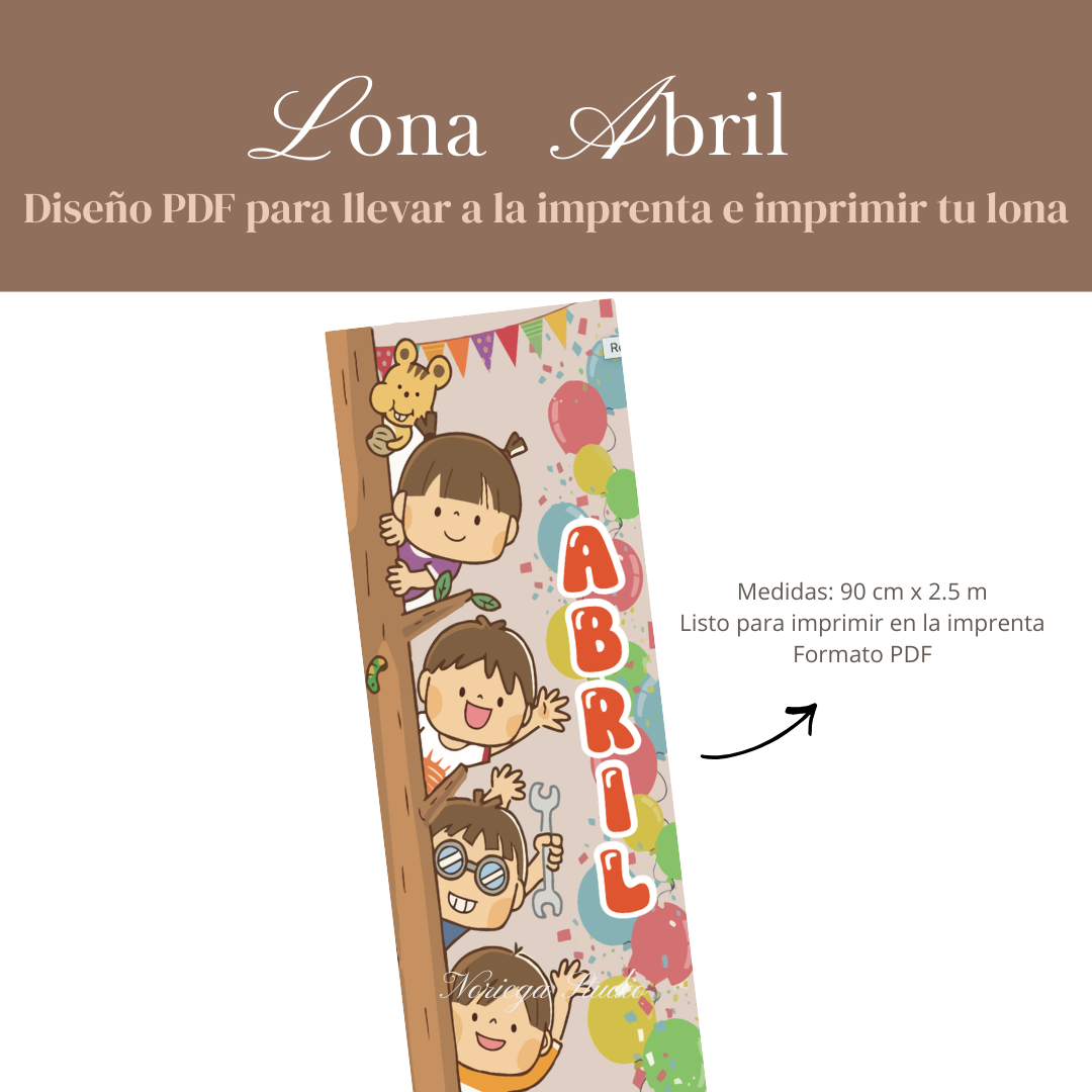 Diseño lona Abril: ''Niños''