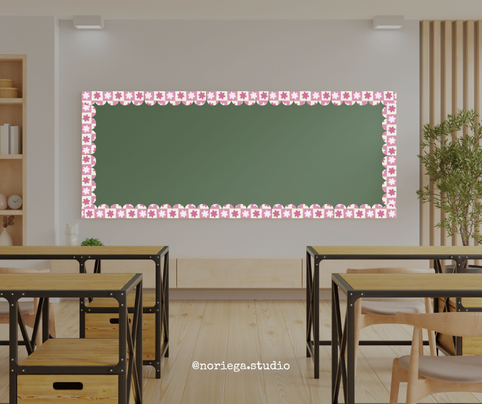 Borde para pizarrón: ''Floral Charm''