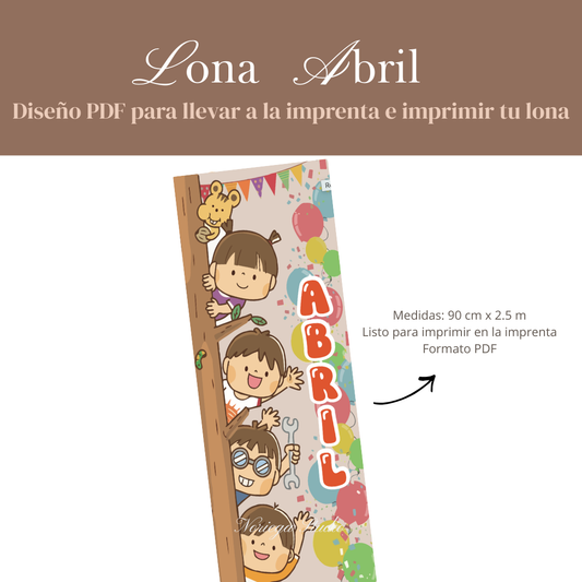 Diseño lona Abril: ''Niños''