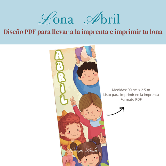 Diseño lona Abril: ''Pelota''