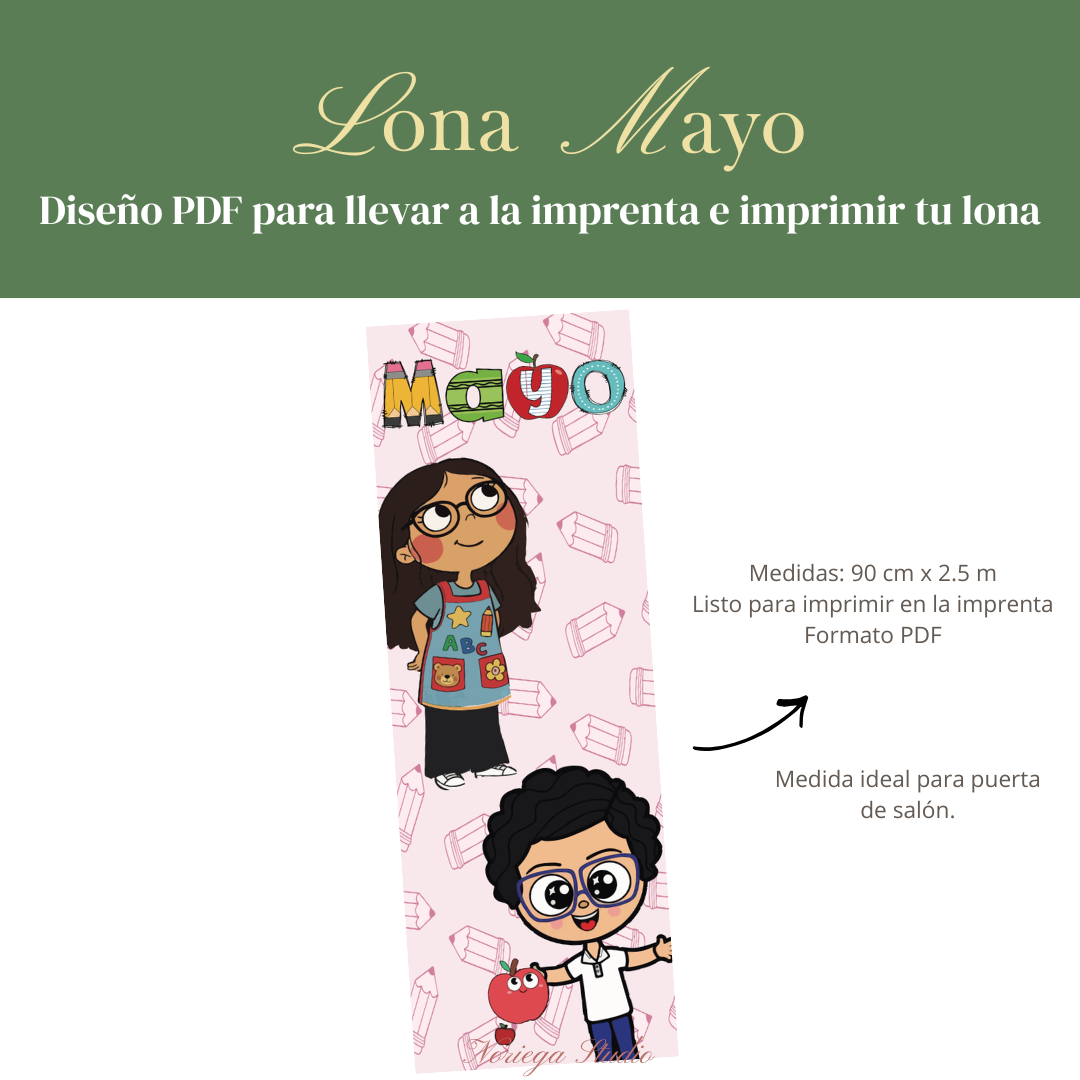 Diseño Lona Mayo: ''Maestros''