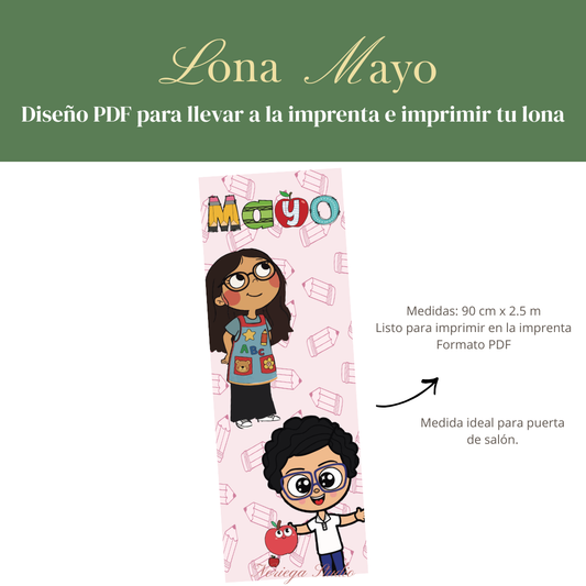 Diseño Lona Mayo: ''Maestros''