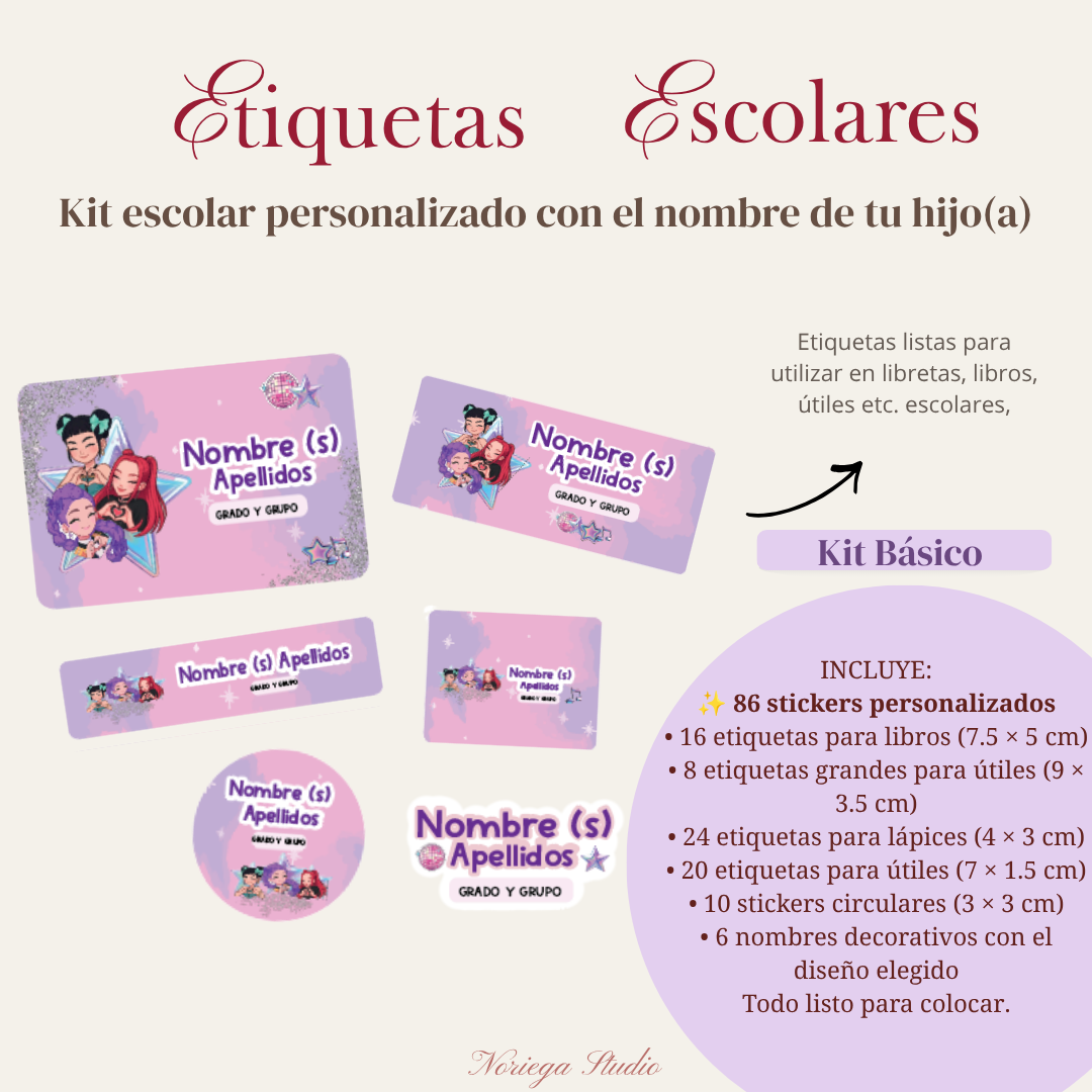 Kit de Etiquetas Escolares
