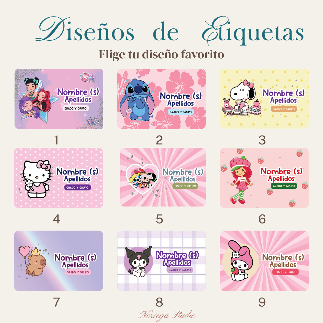 Kit de Etiquetas Escolares