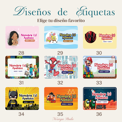Kit de Etiquetas Escolares