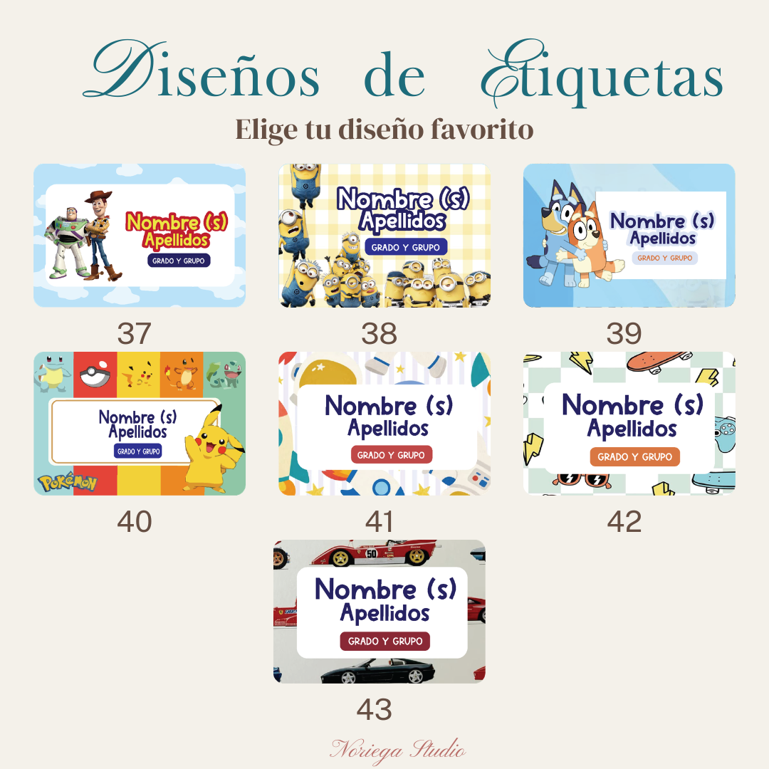 Kit de Etiquetas Escolares