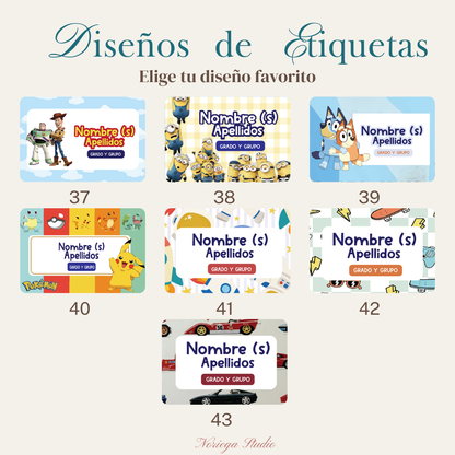 Kit de Etiquetas Escolares