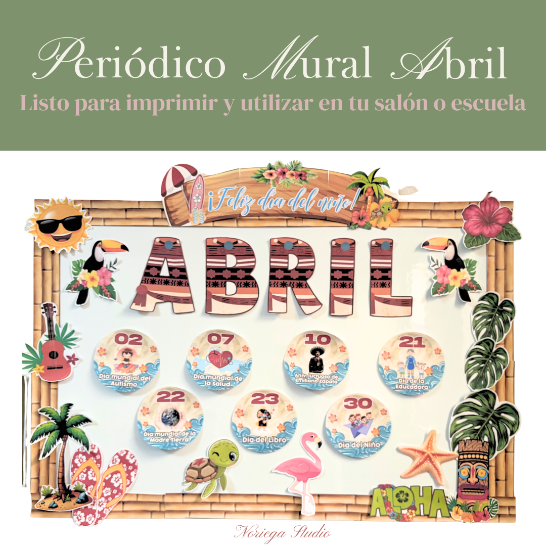 Periódico Mural Abril, Imprimible: “Hawaii”