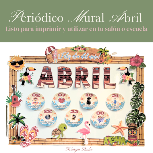 Periódico Mural Abril, Imprimible: “Hawaii”