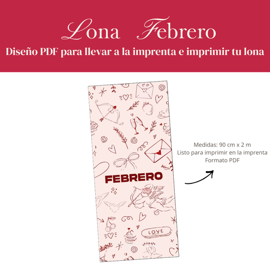 Lona para puerta: San Valentín | Febrero