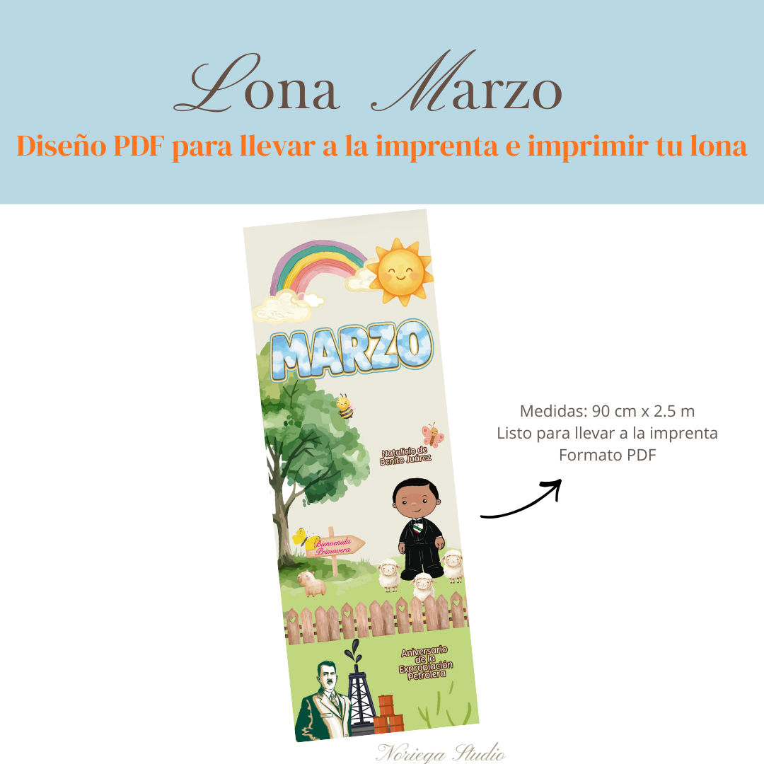 Diseño Lona Marzo: ''Primavera 1''