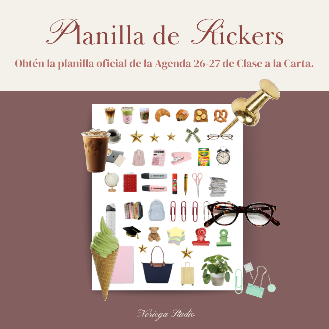 Planilla de Stickers | Clase a la Carta 2026–2027