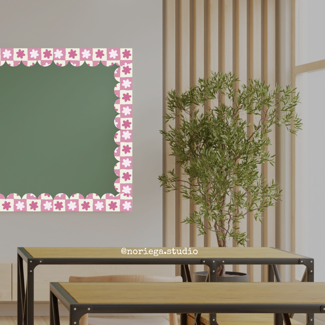 Borde para pizarrón: ''Floral Charm''